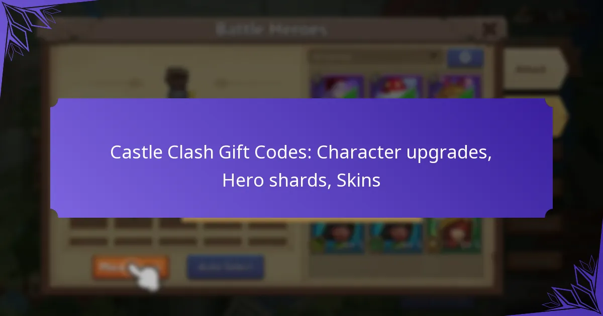 Castle Clash Gift Codes: Character upgrades, Hero shards, Skins