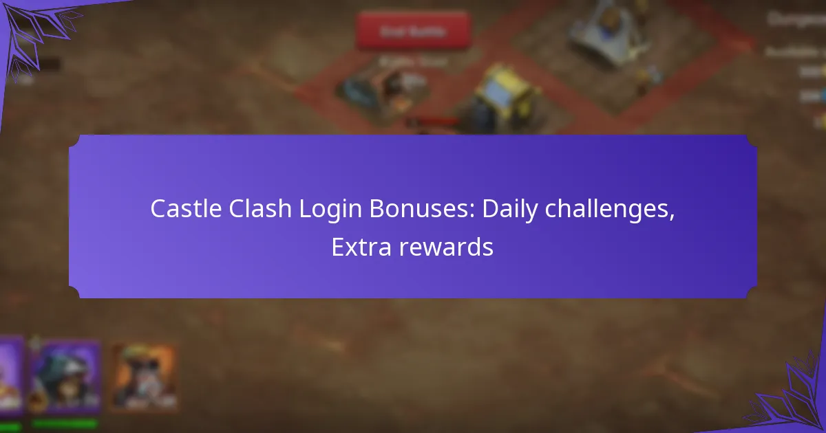 Castle Clash Login Bonuses: Daily challenges, Extra rewards