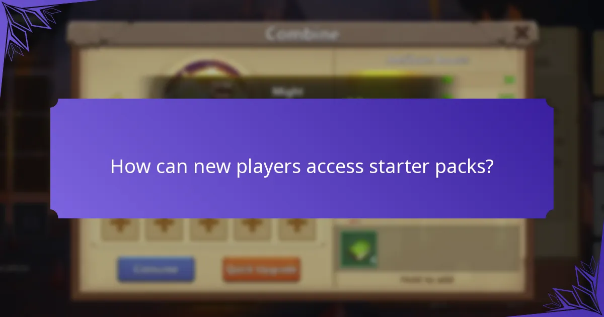 How can new players access starter packs?
