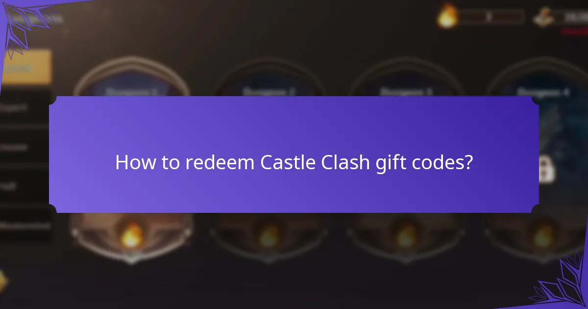What rewards can I get from Castle Clash gift codes?
