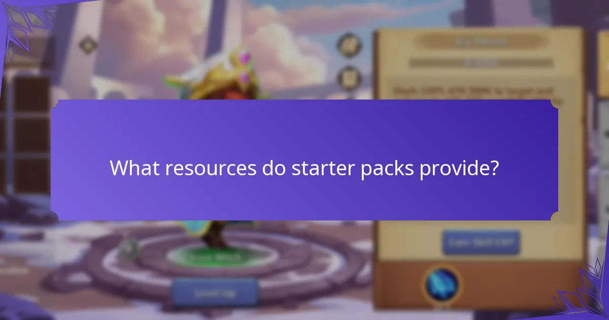 What resources do starter packs provide?